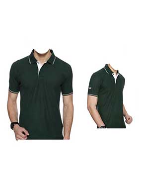 Collared Cotton Green